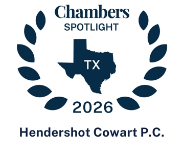Hendershot Cowart's Chambers Ranking badge for Texas Spotlight Guide 2026