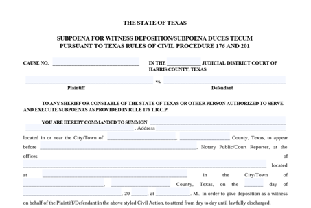 Subpoena example