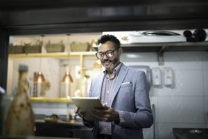 man working in factory