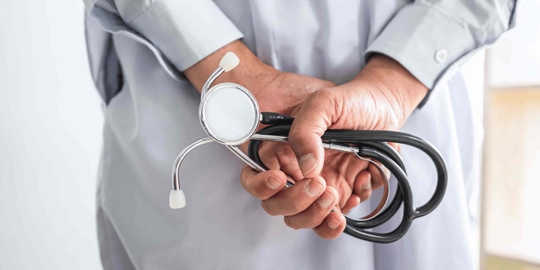 Doctor holding a stethoscope