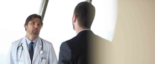 A physician encounters a man in a suit who is investigating health care fraud in a OIG investigation.