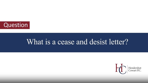 cease & desist