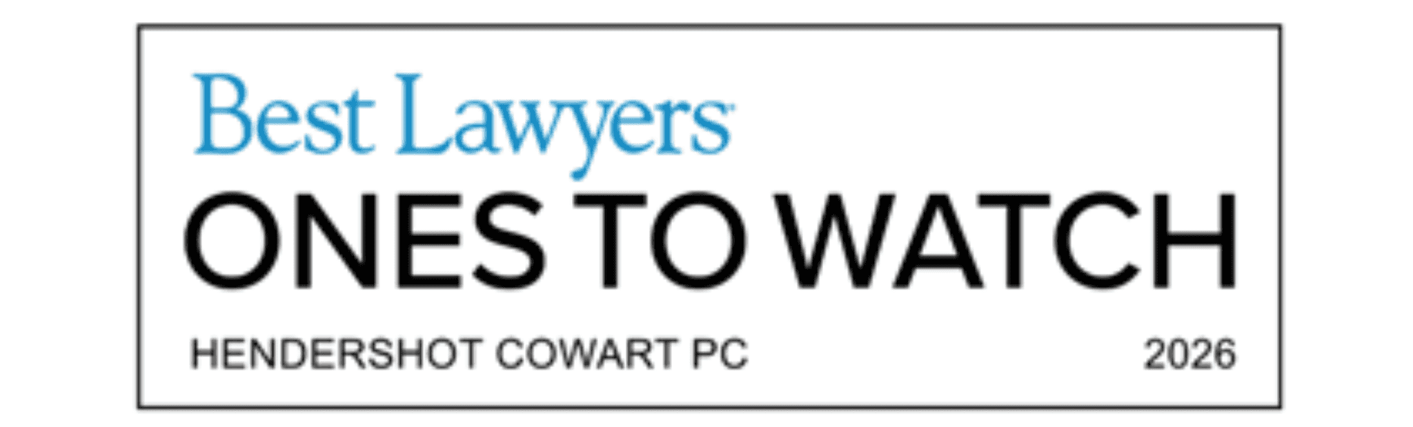 Best Lawyers one to watch 2026